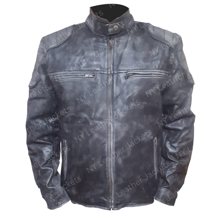 Men’s Cafe Racer Hooligan Leather Biker Jacket