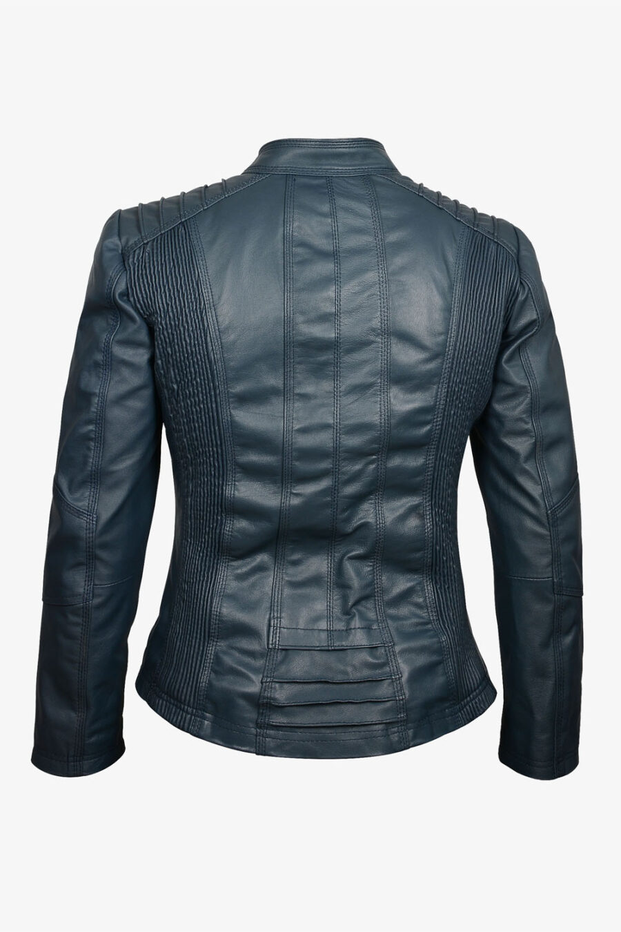 Women Slimfit Biker Leather Jacket - Image 6