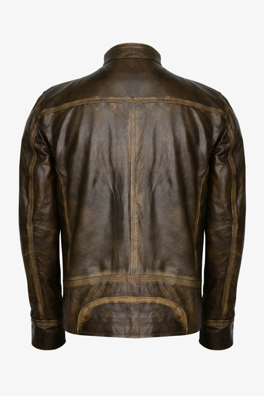 Distressed Cafe Racer Jacket - Image 4