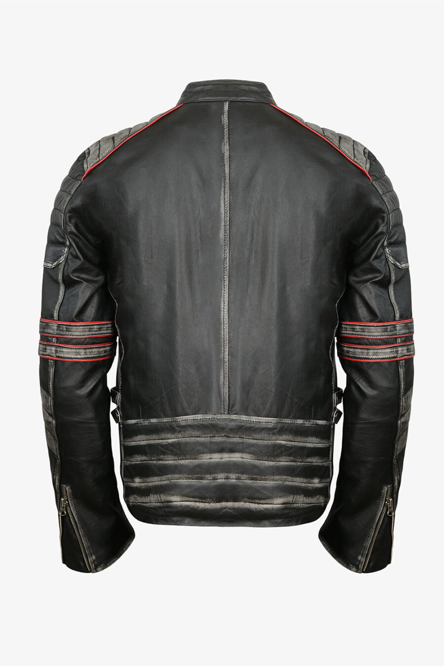 Retro Moto Leather Jacket - Image 5