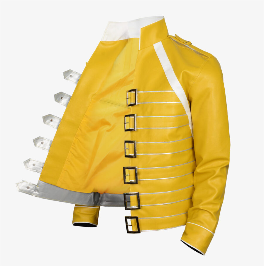 Yellow Men Leather Jacket - Image 6