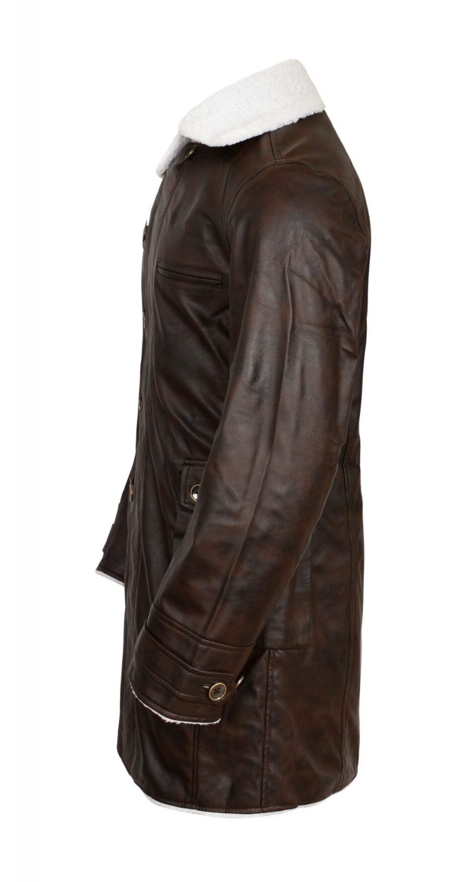 Fur Shearling Sheepskin Peacoat - Image 3