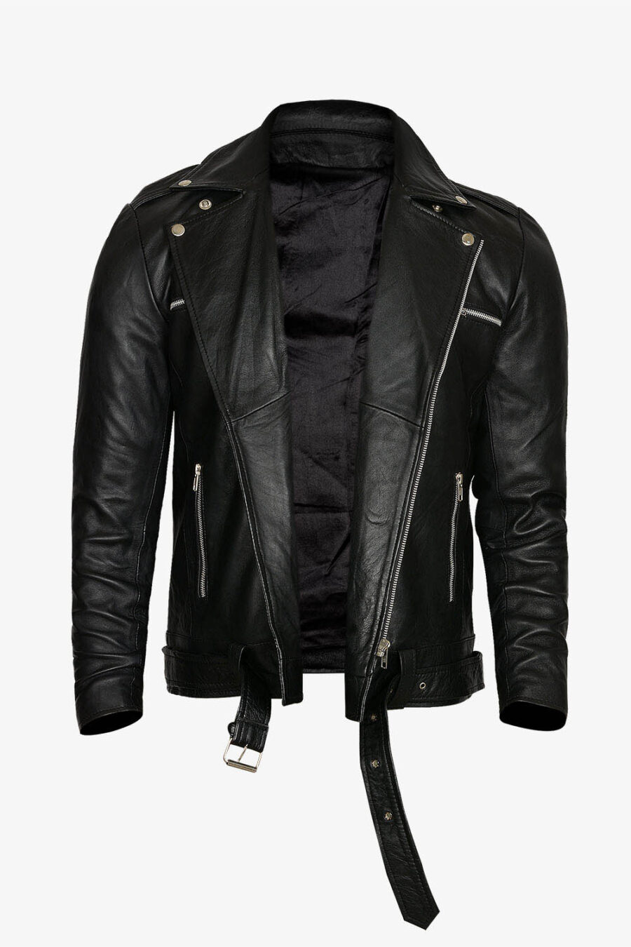 Brando Biker Leather Jacket - Image 3