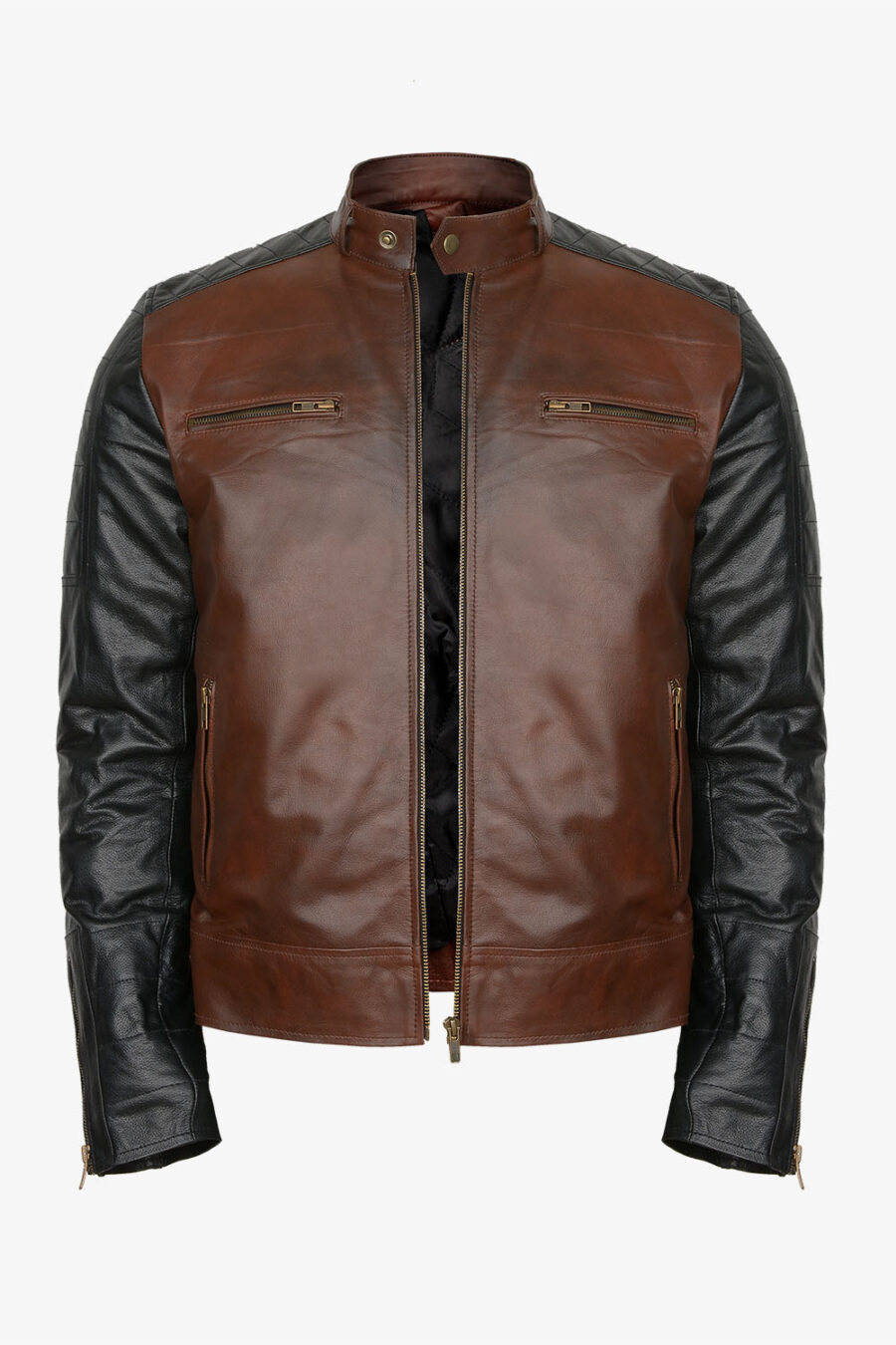 Retro Biker Leather Jacket - Image 6