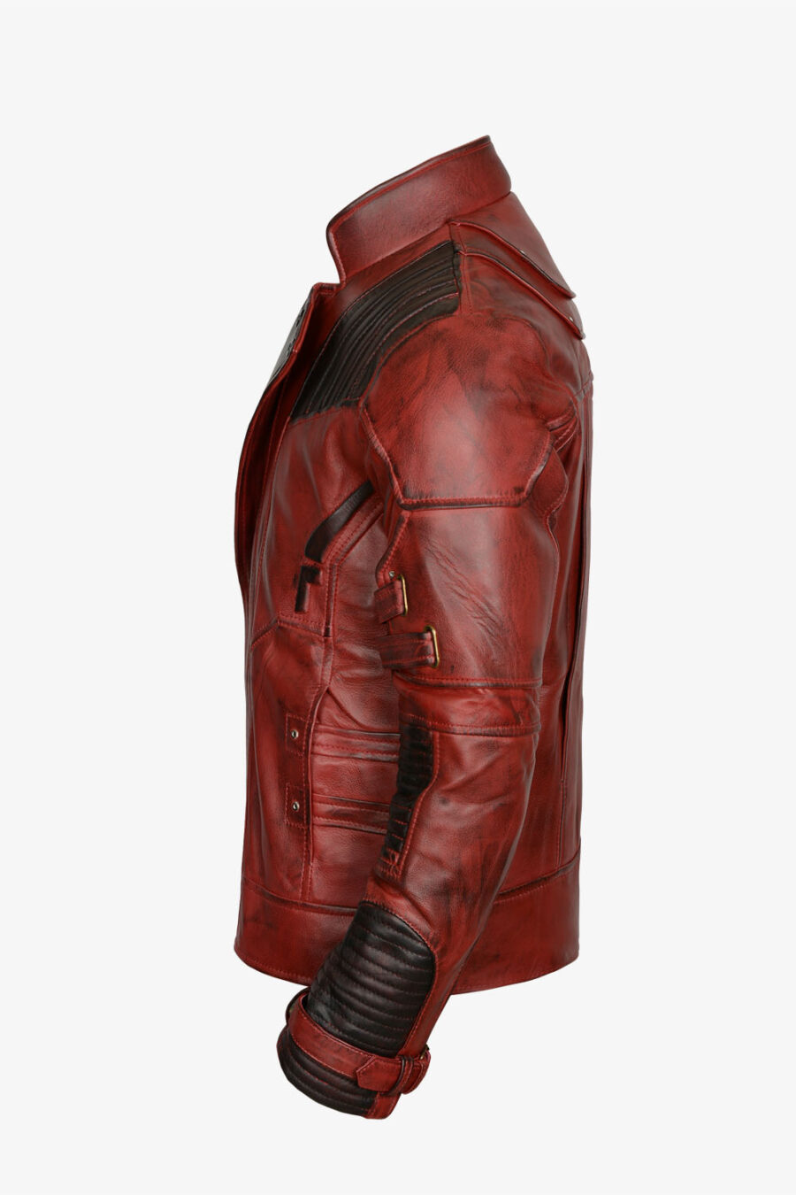 Maroon Leather Jacket - Image 3