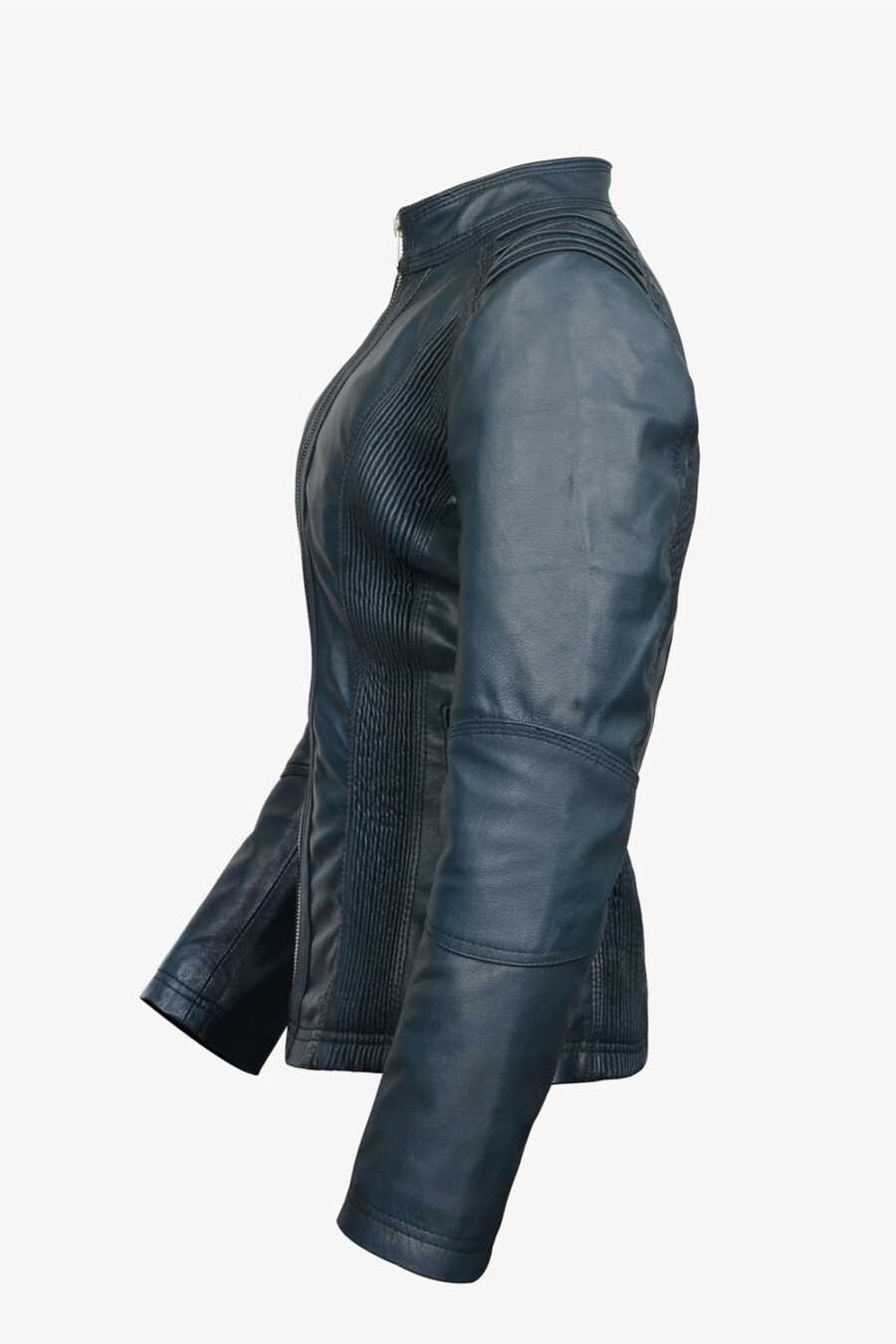 Women Slimfit Biker Leather Jacket - Image 4