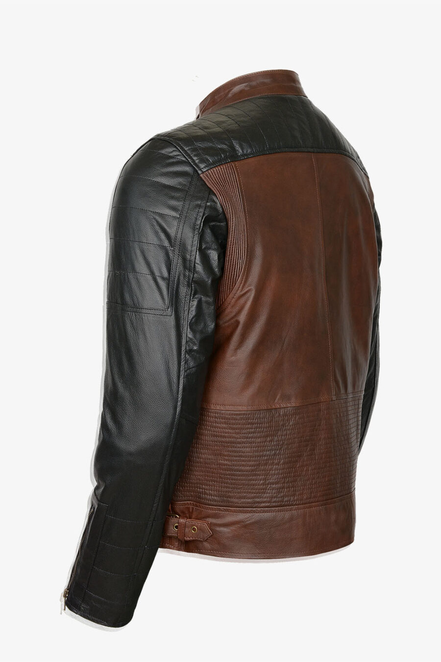 Retro Biker Leather Jacket - Image 3