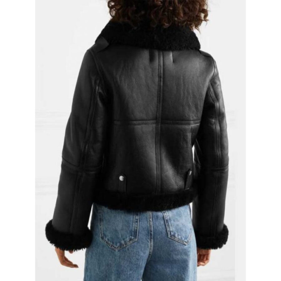 Women’s Shearling Leather Jacket - Image 2