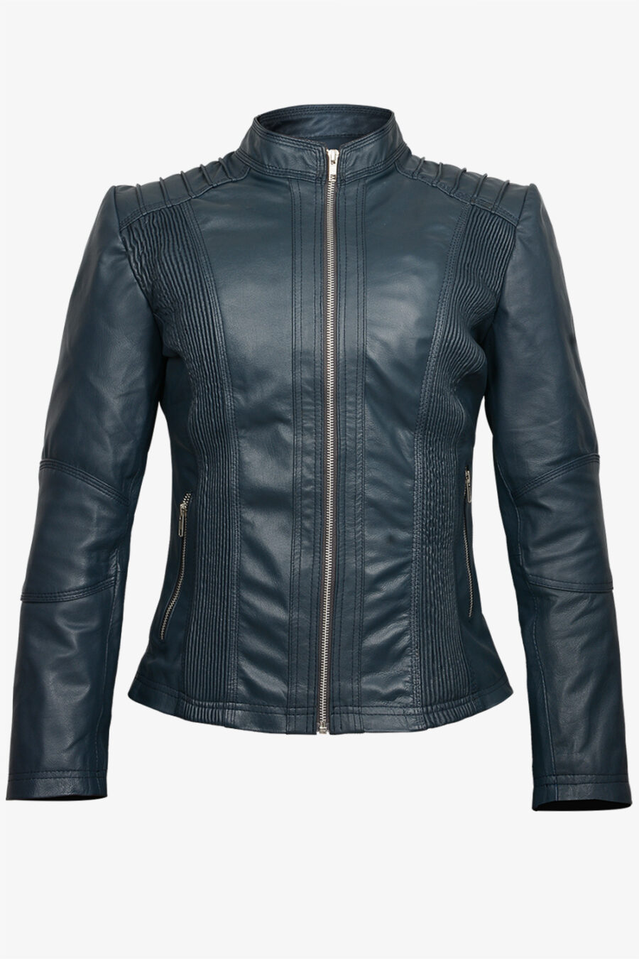 Women Slimfit Biker Leather Jacket