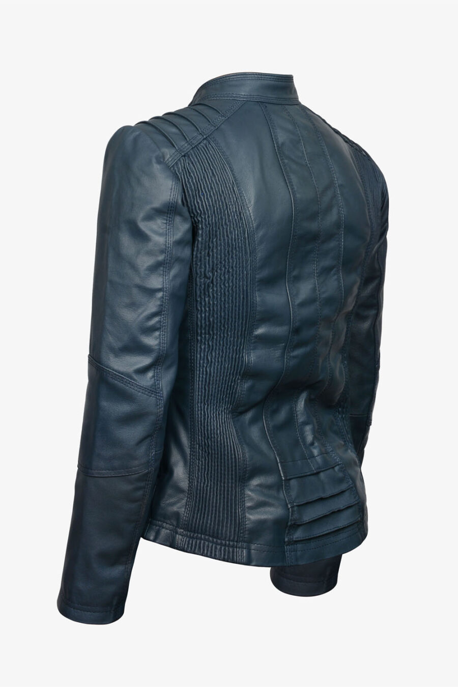 Women Slimfit Biker Leather Jacket - Image 5