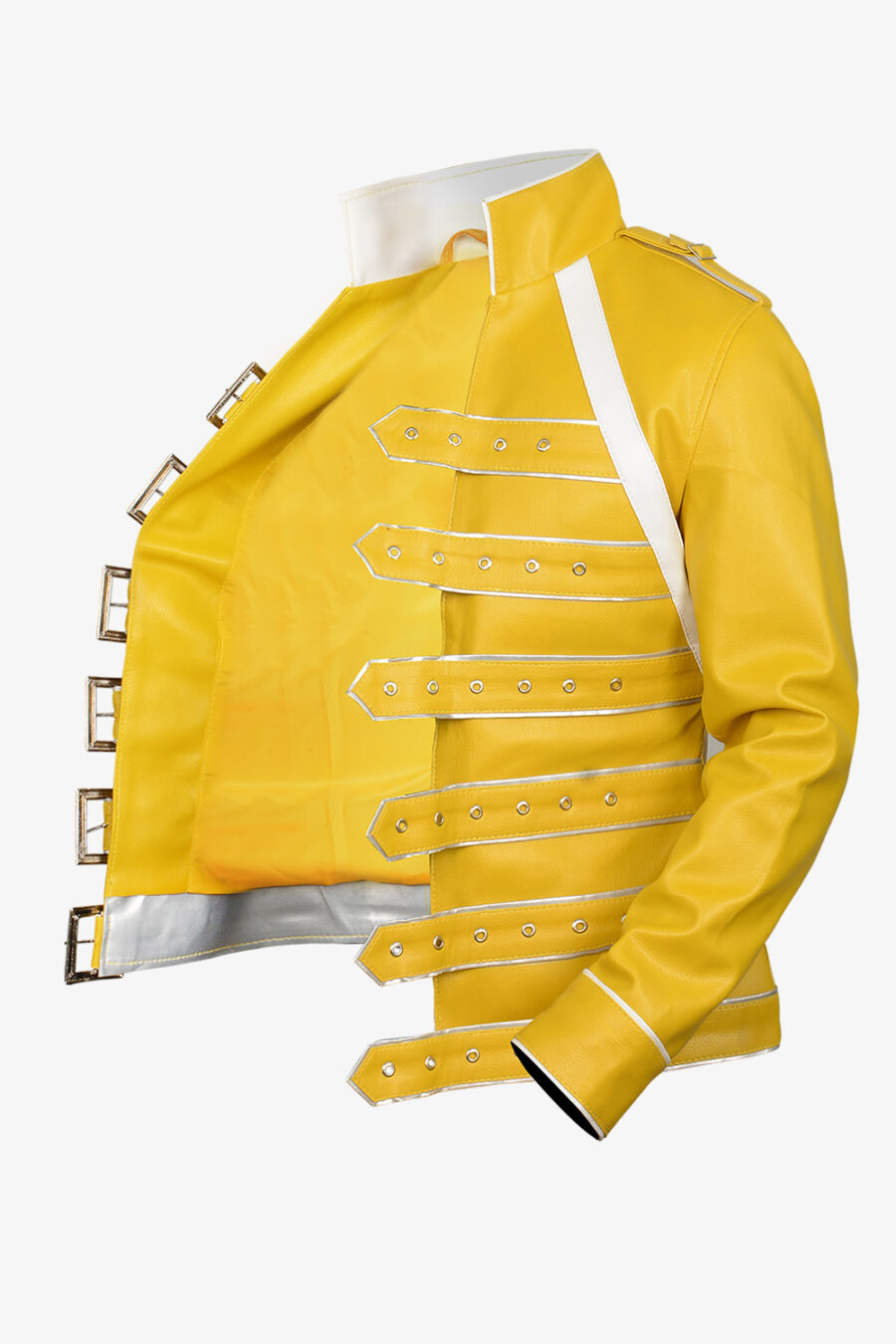 Women Yellow Leather Jacket - Image 3