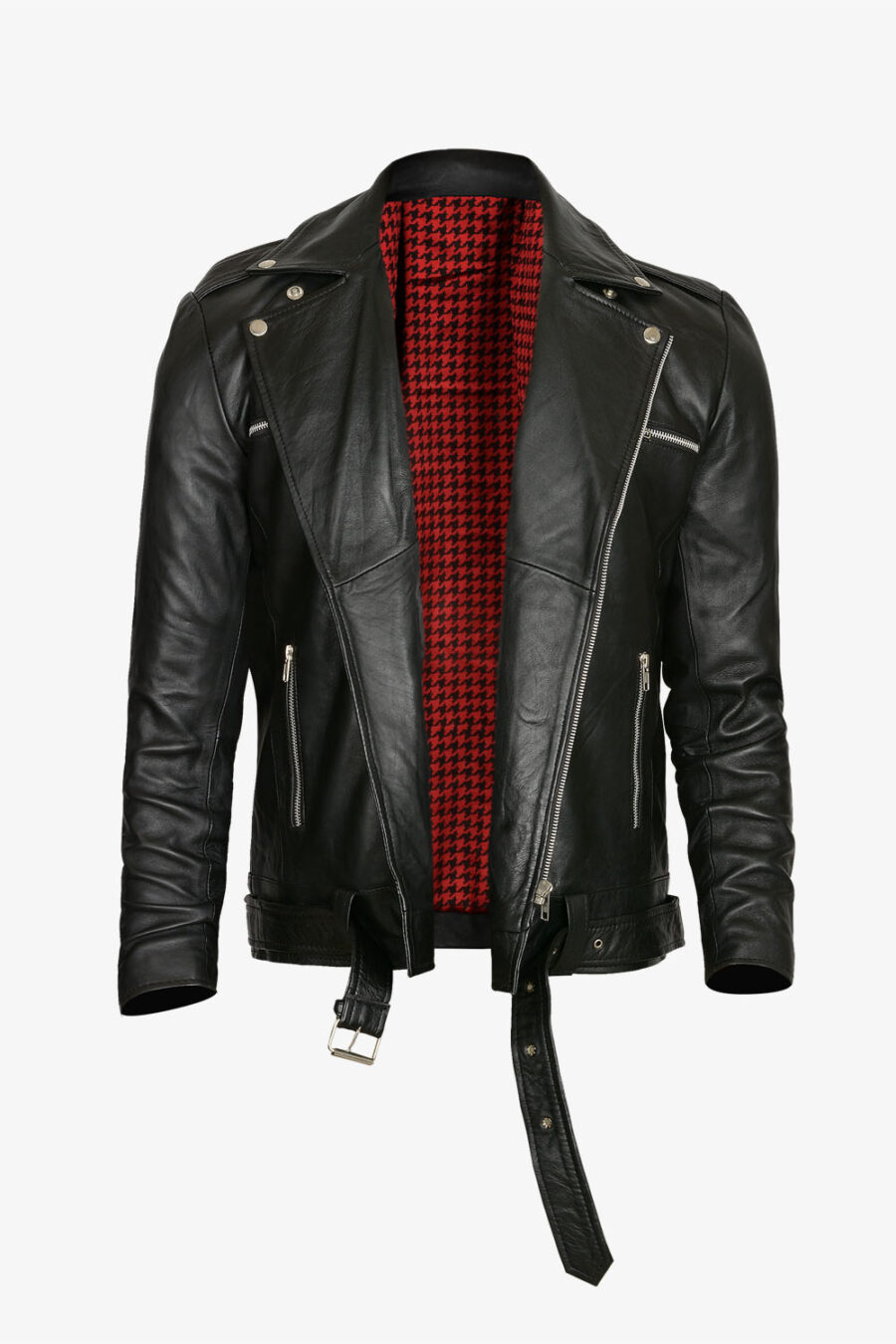 Women's Quilted Biker Leather Jacket - Image 3