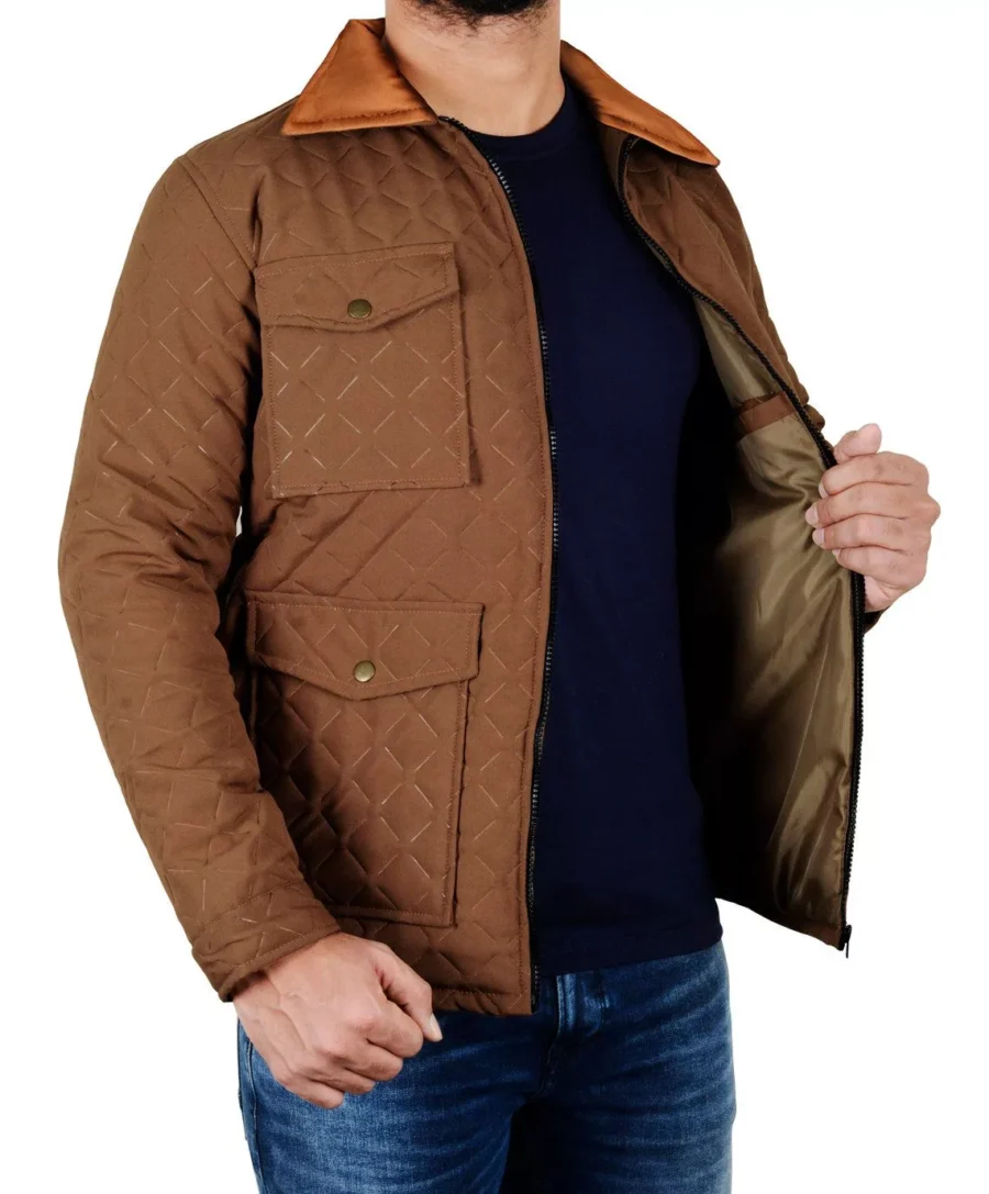 John Dutton Yellowstone Season 4 Quilted Jacket - Image 3